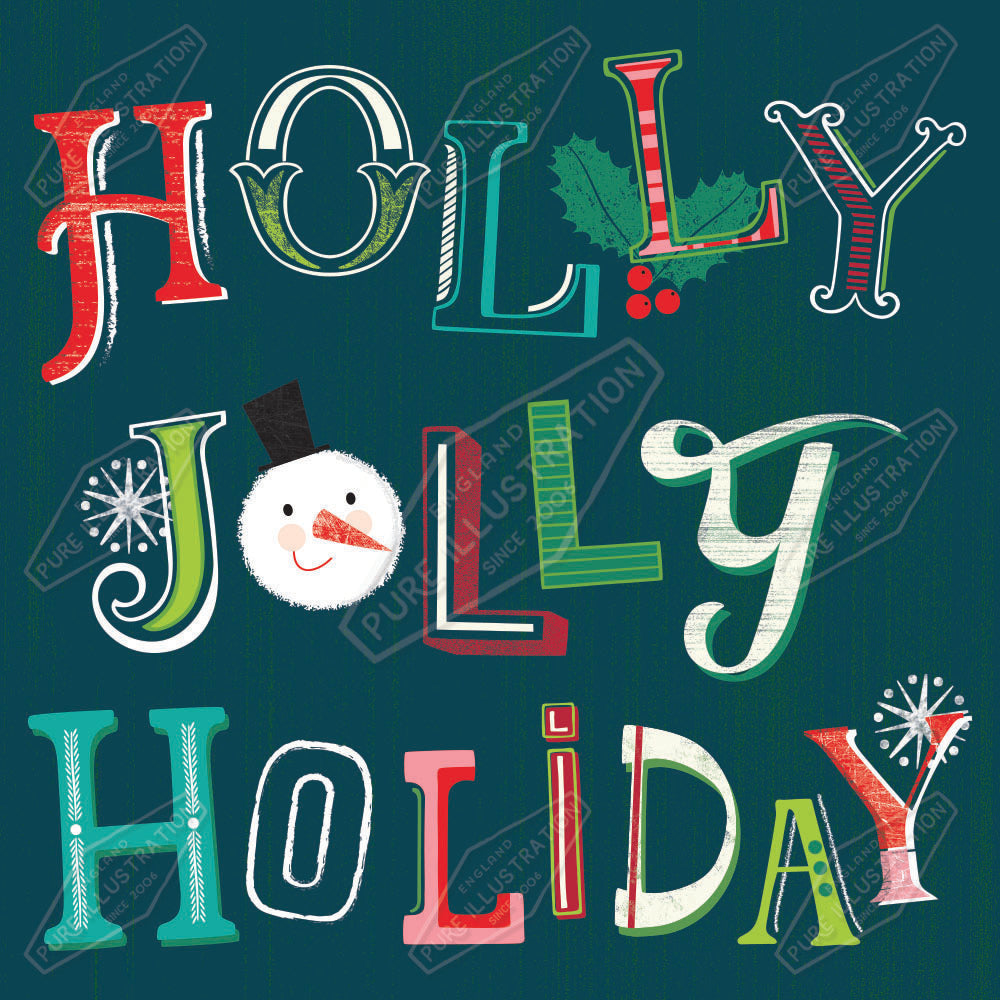 Holly Jolly Holiday Christmas Design by Gill Eggleston for Pure Art Licensing Agency & Surface Design Studio