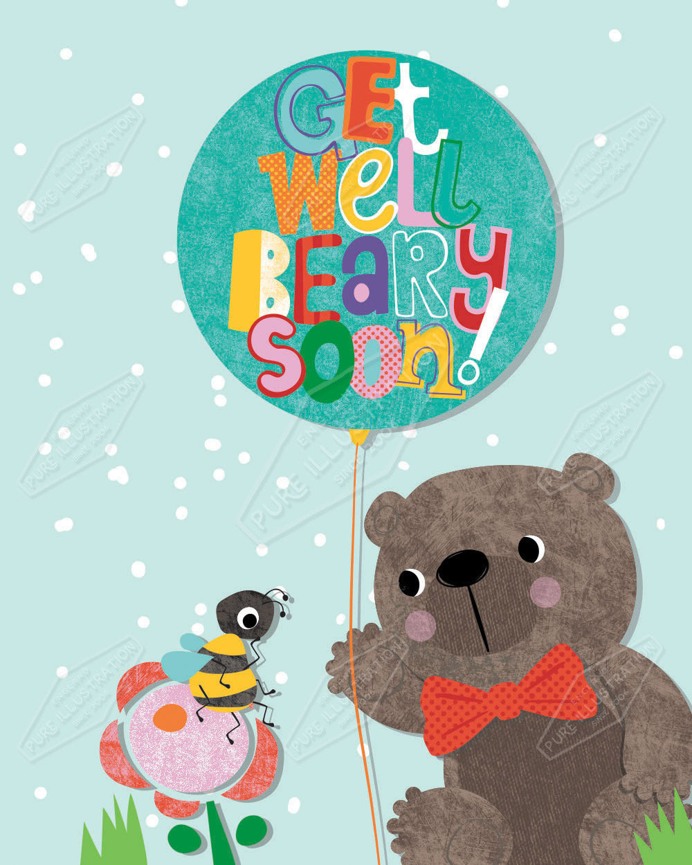 Children's Get Well Illustration by Gill Eggleston for Pure Art Licensing