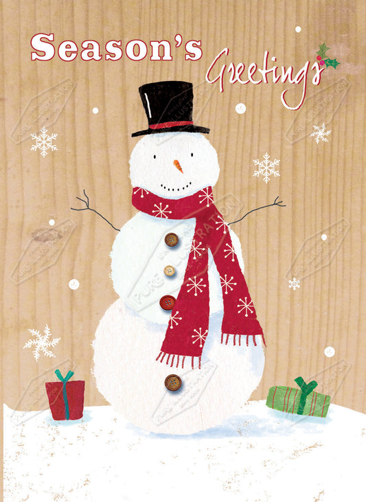 Snowman Seasons Greetings by Cory Reid for Pure Art Licensing Agency & Surface Design Studio