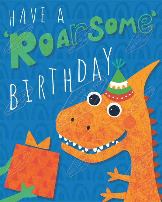 Children's Birthday Dinosaur Design by Victoria Marks for Pure Art Licensing Agency & Surface Design Studio
