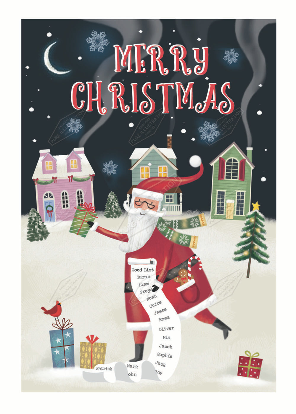 00029876DEV - Deva Evans is represented by Pure Art Licensing Agency - Christmas Greeting Card Design