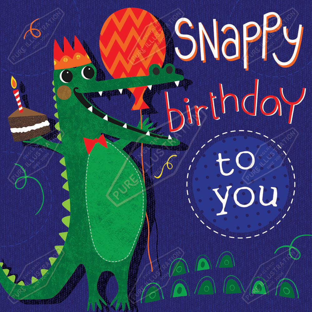 Crocodile Birthday Design by Victoria Marks for Pure Art Licensing Agency & Surface Design Studio