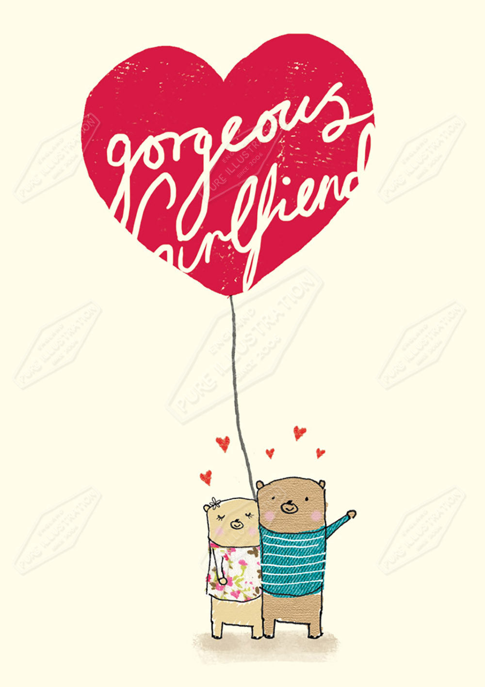 Birthday / Valentines Greeting Card Design by Cory Reid for Pure Art Licensing Agency & Surface Design Studio