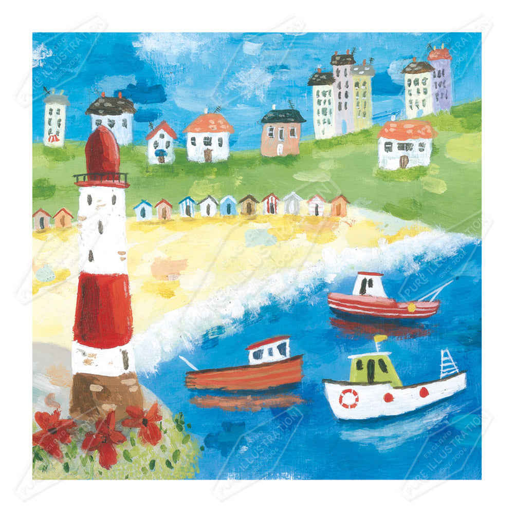 Coastal Town Illustration by Cory Reid for Pure Art Licensing Agency & Surface Design Studio