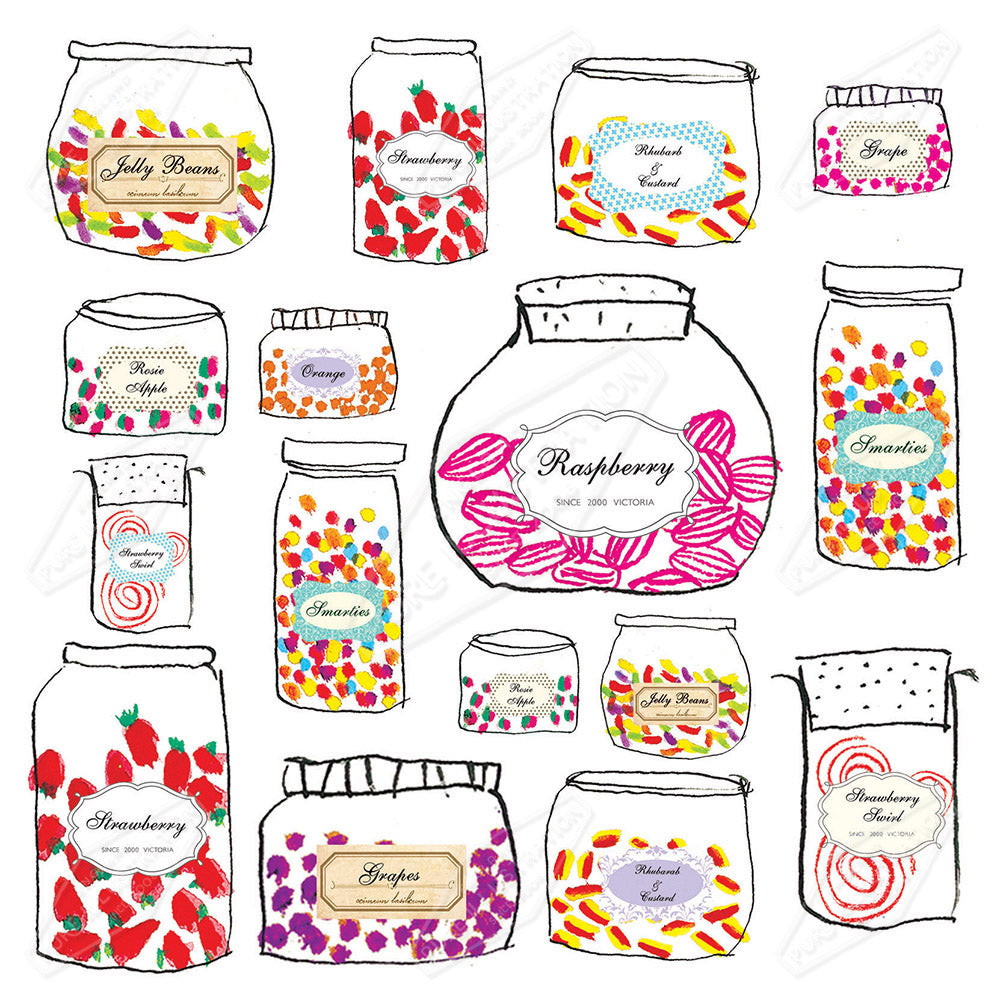 Sweets & Candy Illustration by Cory Reid for Pure Art Licensing Agency & Surface Design Studio