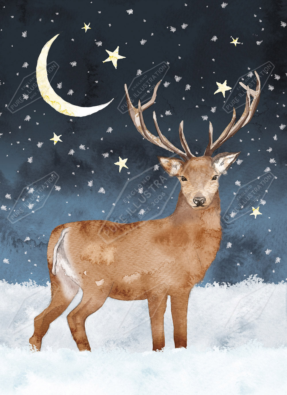 Christmas Stag Design by Victoria Marks for Pure Art Licensing Agency & Surface Design Studio