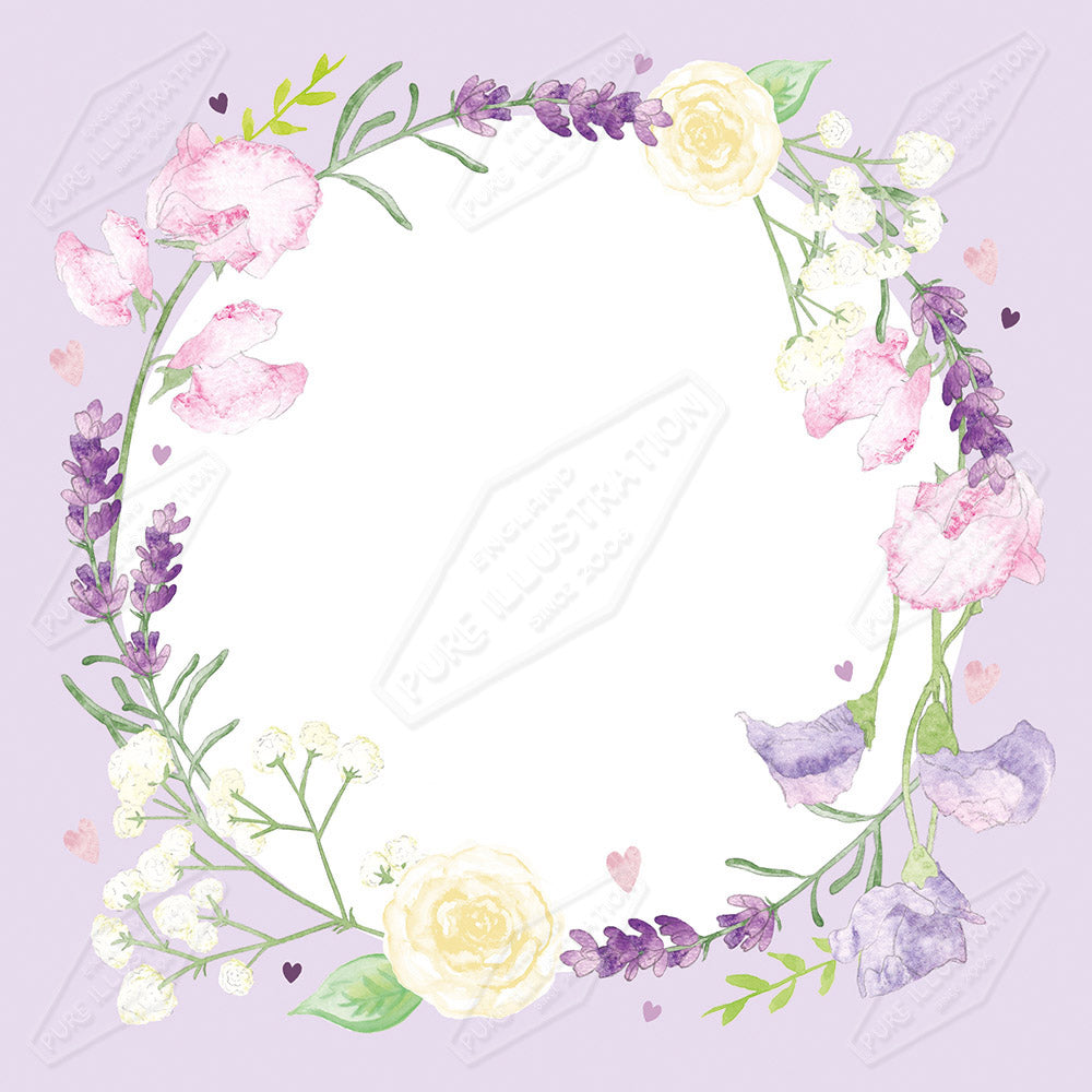 Floral Wreath Design by Victoria Marks for Pure Art Licensing Agency & Surface Design Studio