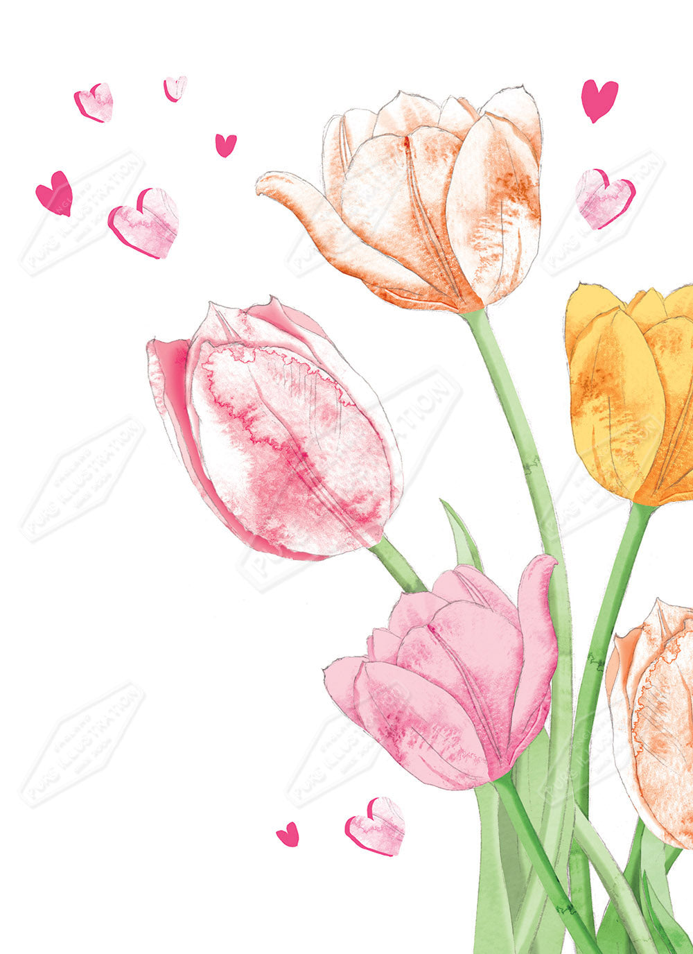 Tulips Birthday Design by Victoria Marks for Pure Art Licensing Agency & Surface Design Studio