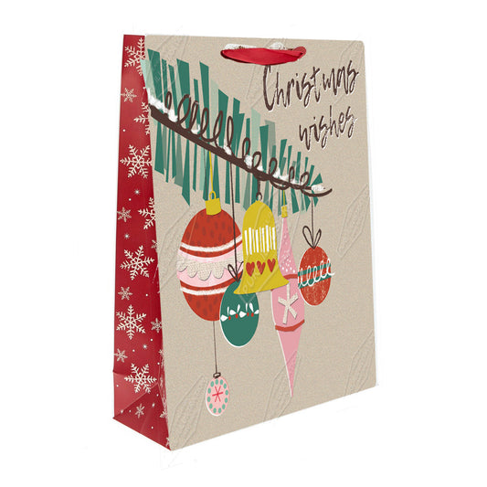 Christmas Decorations Design by Sarah Lake for Pure Art Licensing Agency & Surface Design Studio Gift Bag Design Mock-Up
