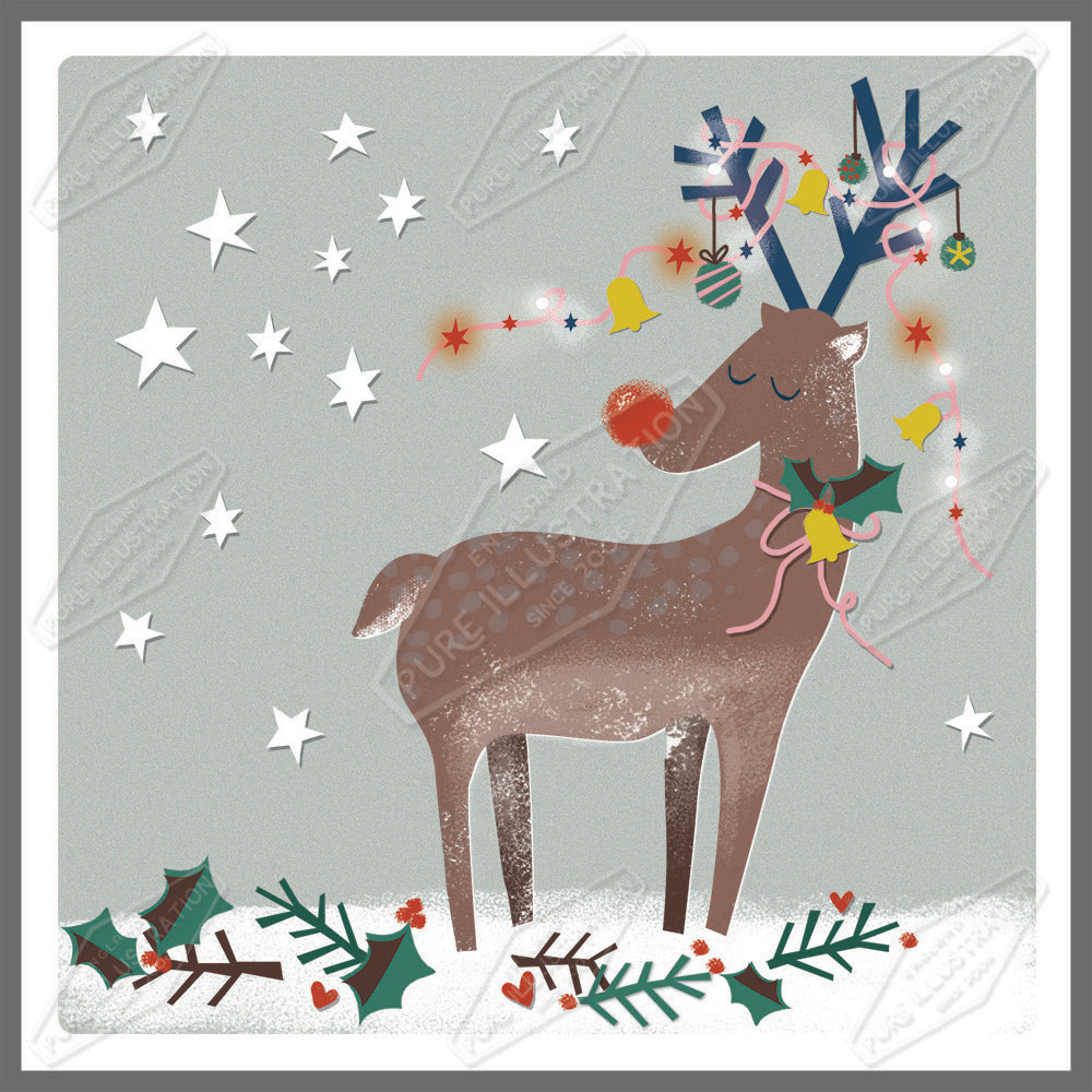 00030028SLA- Sarah Lake is represented by Pure Art Licensing Agency - Christmas Greeting Card Design