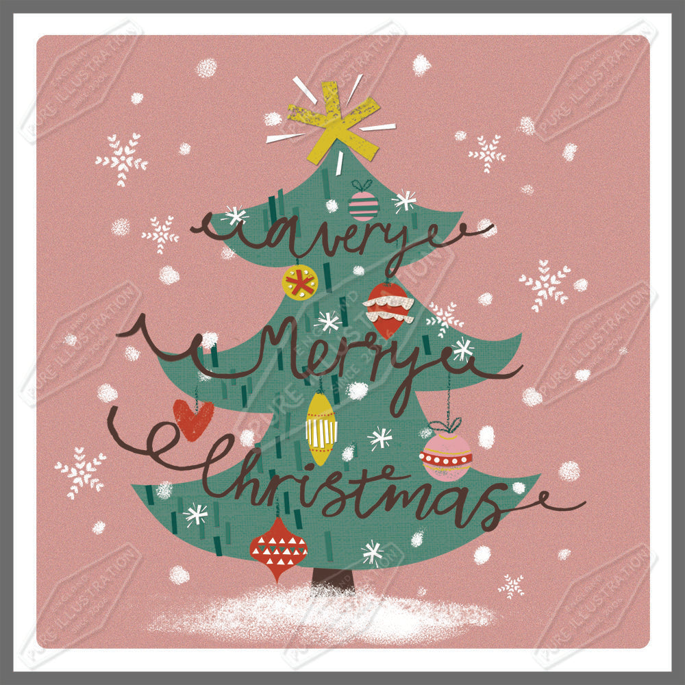 00030035SLA- Sarah Lake is represented by Pure Art Licensing Agency - Christmas Greeting Card Design