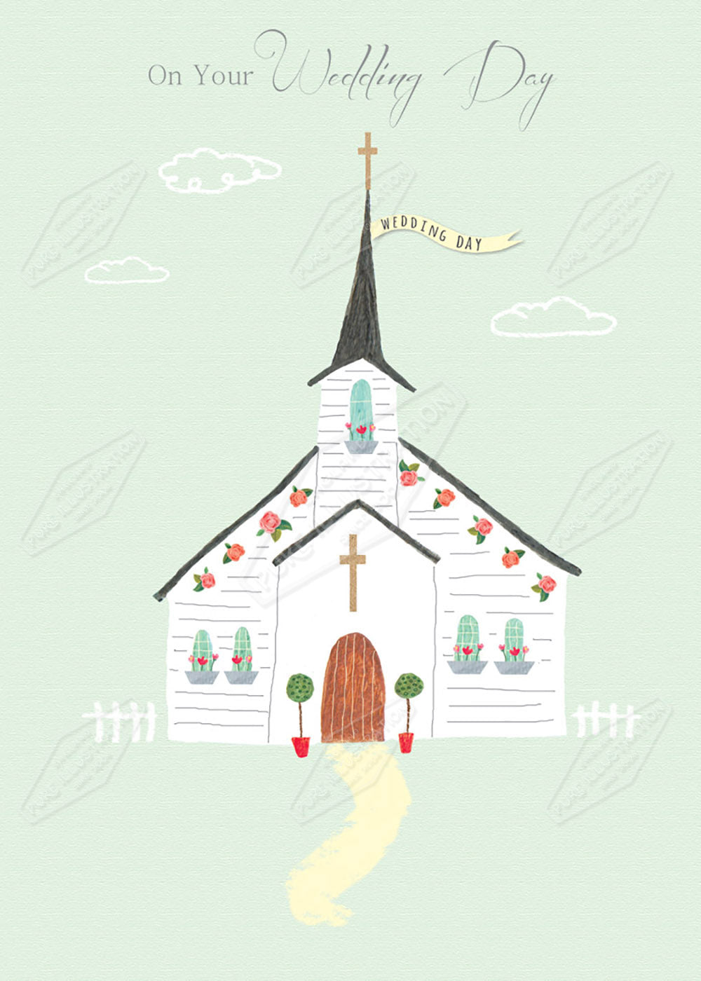 Wedding Church by Cory Reid for Pure Art Licensing Agency & Surface Design Studio