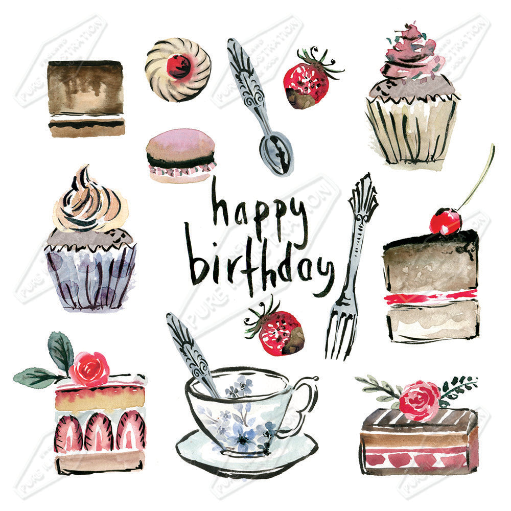 00030045DEV - Deva Evans is represented by Pure Art Licensing Agency - Birthday Greeting Card Design