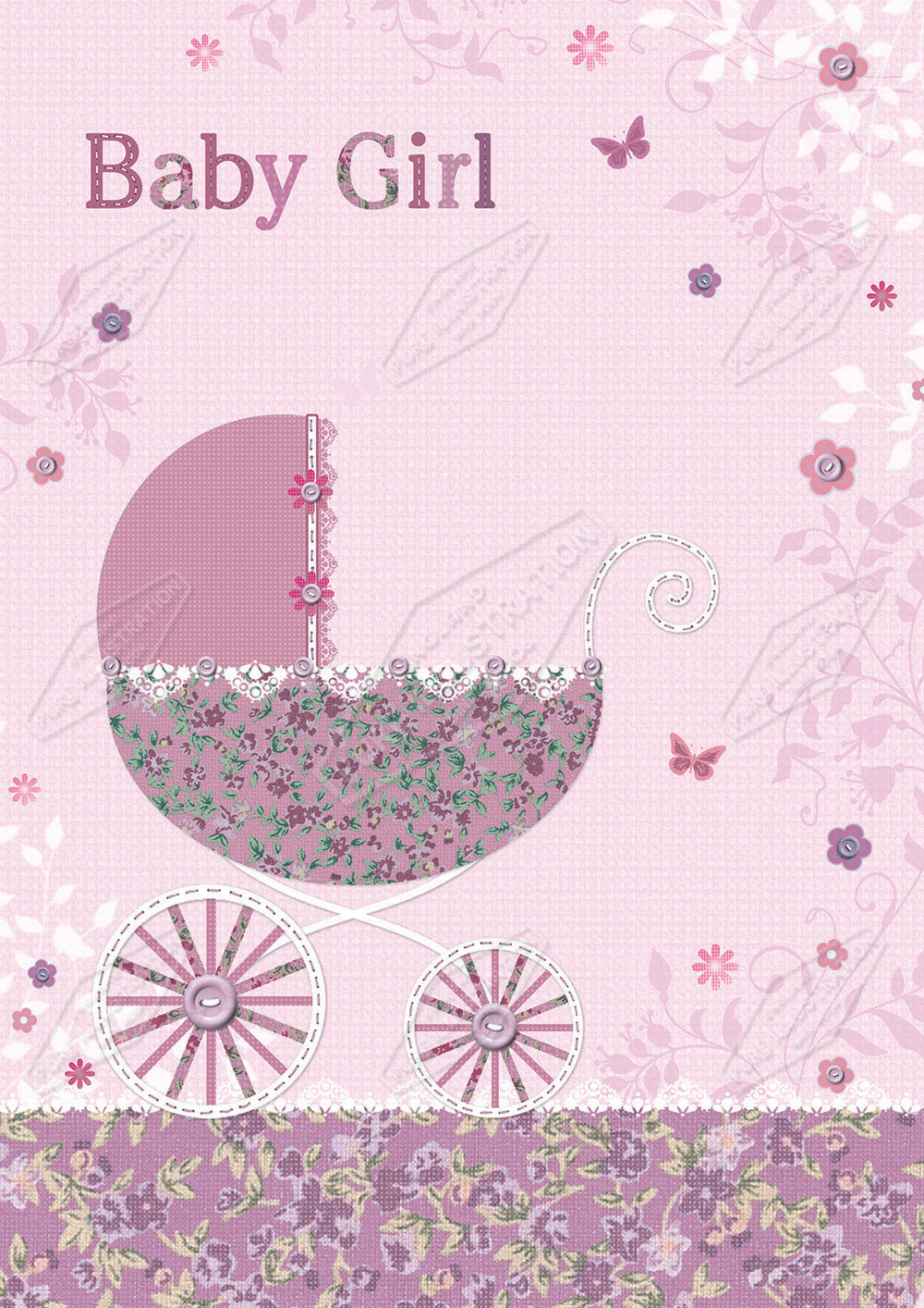 00030127KSP- Kerry Spurling is represented by Pure Art Licensing Agency - New Baby Greeting Card Design