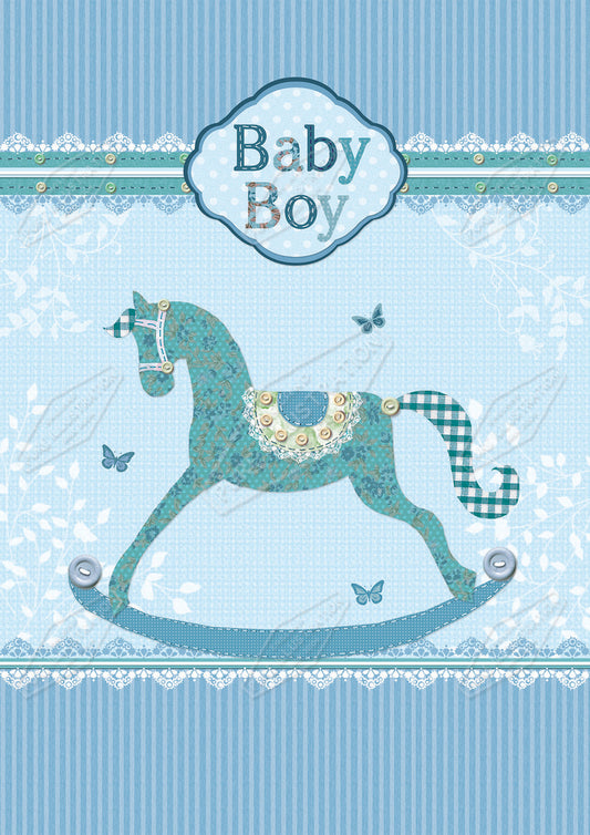 00030128KSP- Kerry Spurling is represented by Pure Art Licensing Agency - New Baby Greeting Card Design