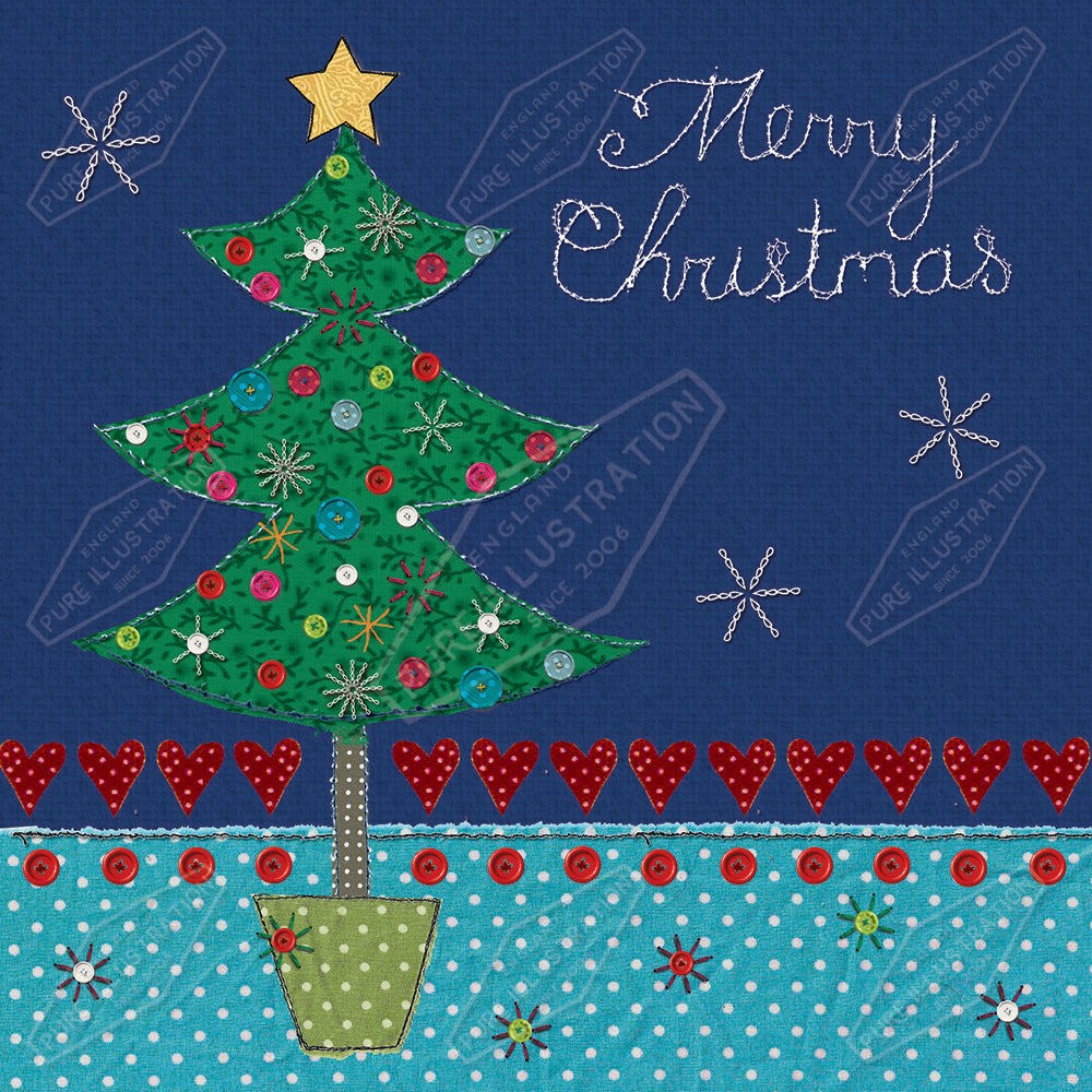 00030131KSP- Kerry Spurling is represented by Pure Art Licensing Agency - Christmas Greeting Card Design