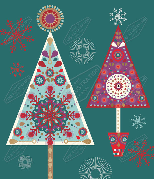 00030141KSP- Kerry Spurling is represented by Pure Art Licensing Agency - Christmas Pattern Design