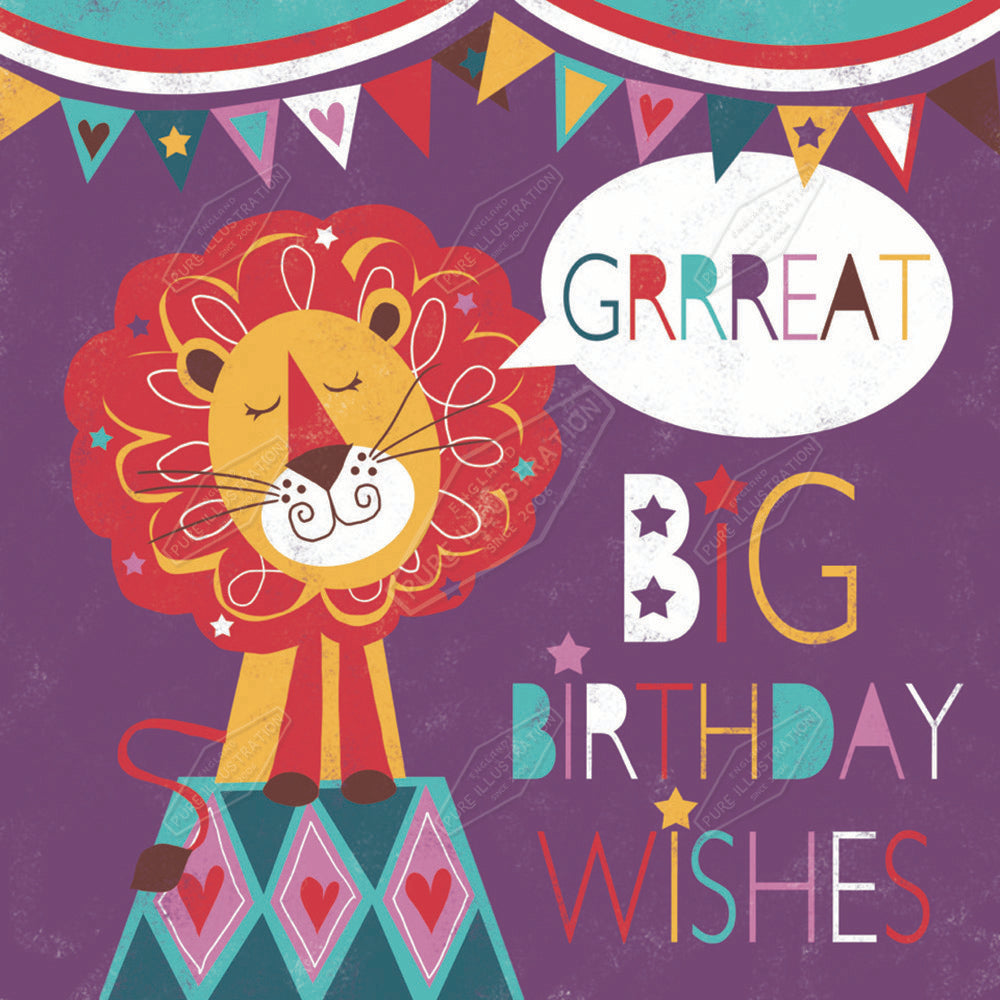 00030154KSP- Kerry Spurling is represented by Pure Art Licensing Agency - Birthday Greeting Card Design