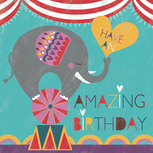 00030157KSP- Kerry Spurling is represented by Pure Art Licensing Agency - Birthday Greeting Card Design