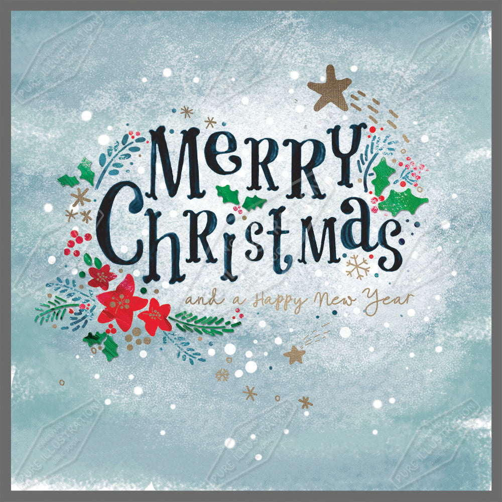 00030171SLA- Sarah Lake is represented by Pure Art Licensing Agency - Christmas Greeting Card Design