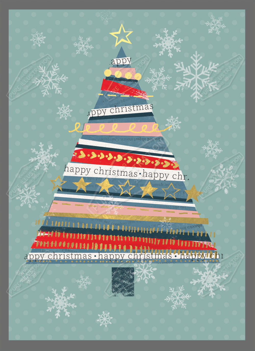 00030172SLA- Sarah Lake is represented by Pure Art Licensing Agency - Christmas Greeting Card Design