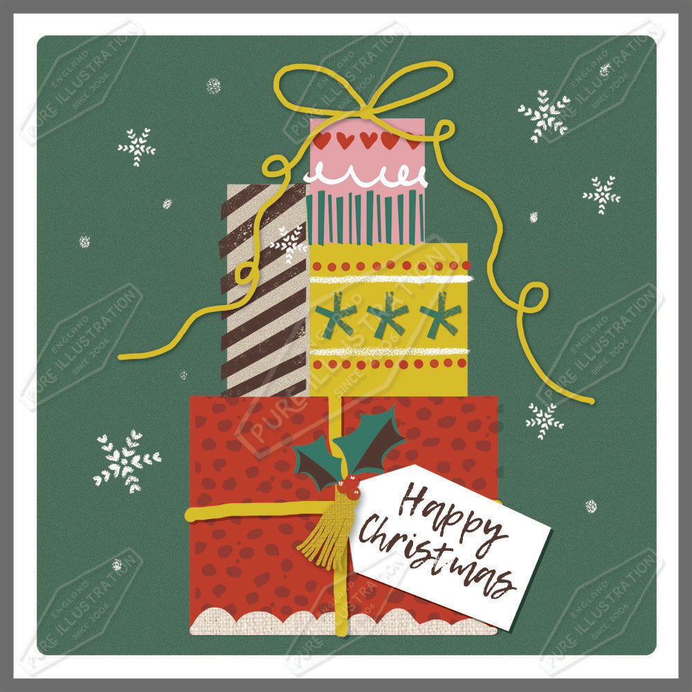 00030174SLA- Sarah Lake is represented by Pure Art Licensing Agency - Christmas Greeting Card Design