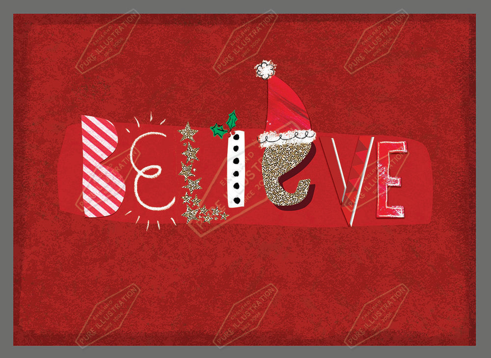 00030183SLA- Sarah Lake is represented by Pure Art Licensing Agency - Christmas Greeting Card Design