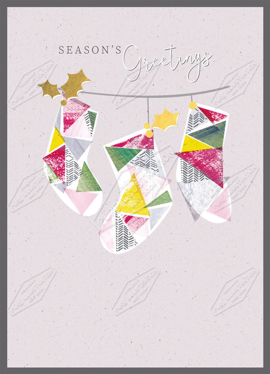 00030187SLA- Sarah Lake is represented by Pure Art Licensing Agency - Christmas Greeting Card Design