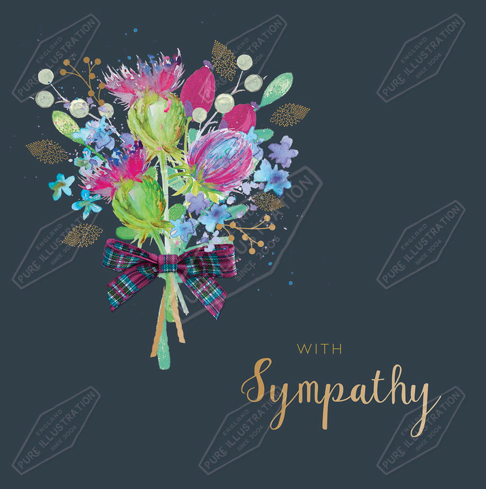00032032KSP- Kerry Spurling is represented by Pure Art Licensing Agency - Sympathy Greeting Card Design