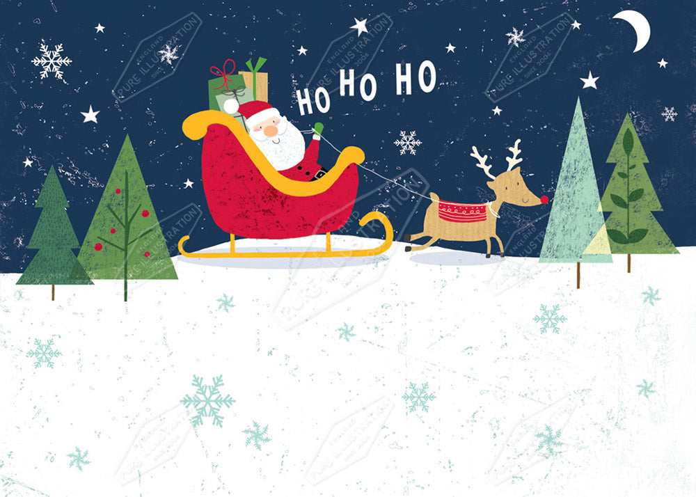 Santa's Sleigh by Cory Reid for Pure Art Licensing Agency & Surface Design Studio