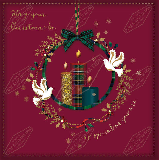 00032040KSP- Kerry Spurling is represented by Pure Art Licensing Agency - Christmas Greeting Card Design