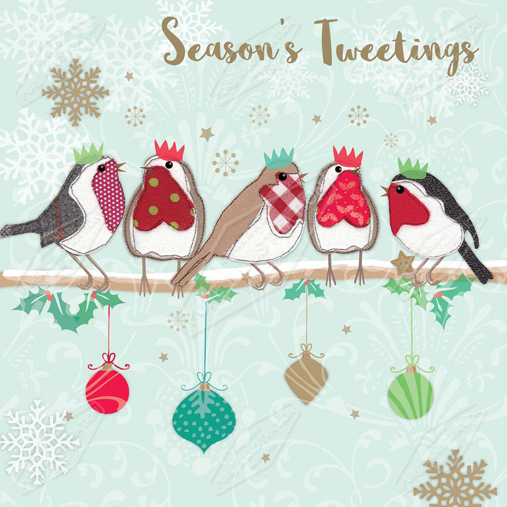 00032110AMC - Amanda McDonough is represented by Pure Art Licensing Agency - Christmas Greeting Card Design