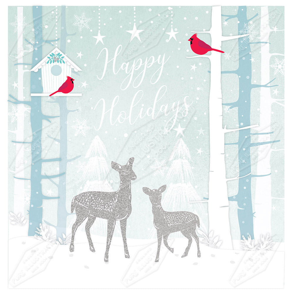 00032136AMC - Amanda McDonough is represented by Pure Art Licensing Agency - Christmas Greeting Card Design
