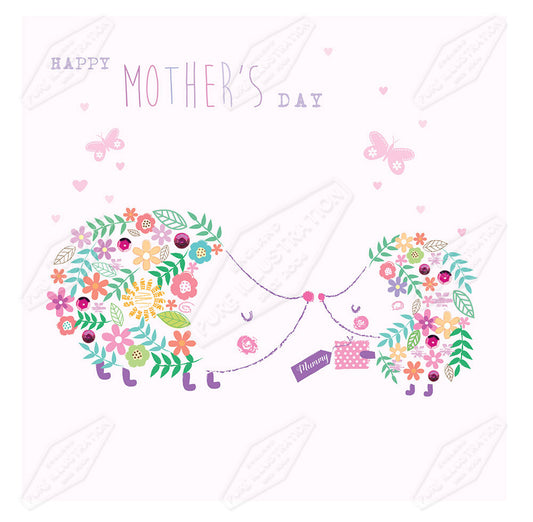 00032141AMC - Amanda McDonough is represented by Pure Art Licensing Agency - Mother's Day Greeting Card Design