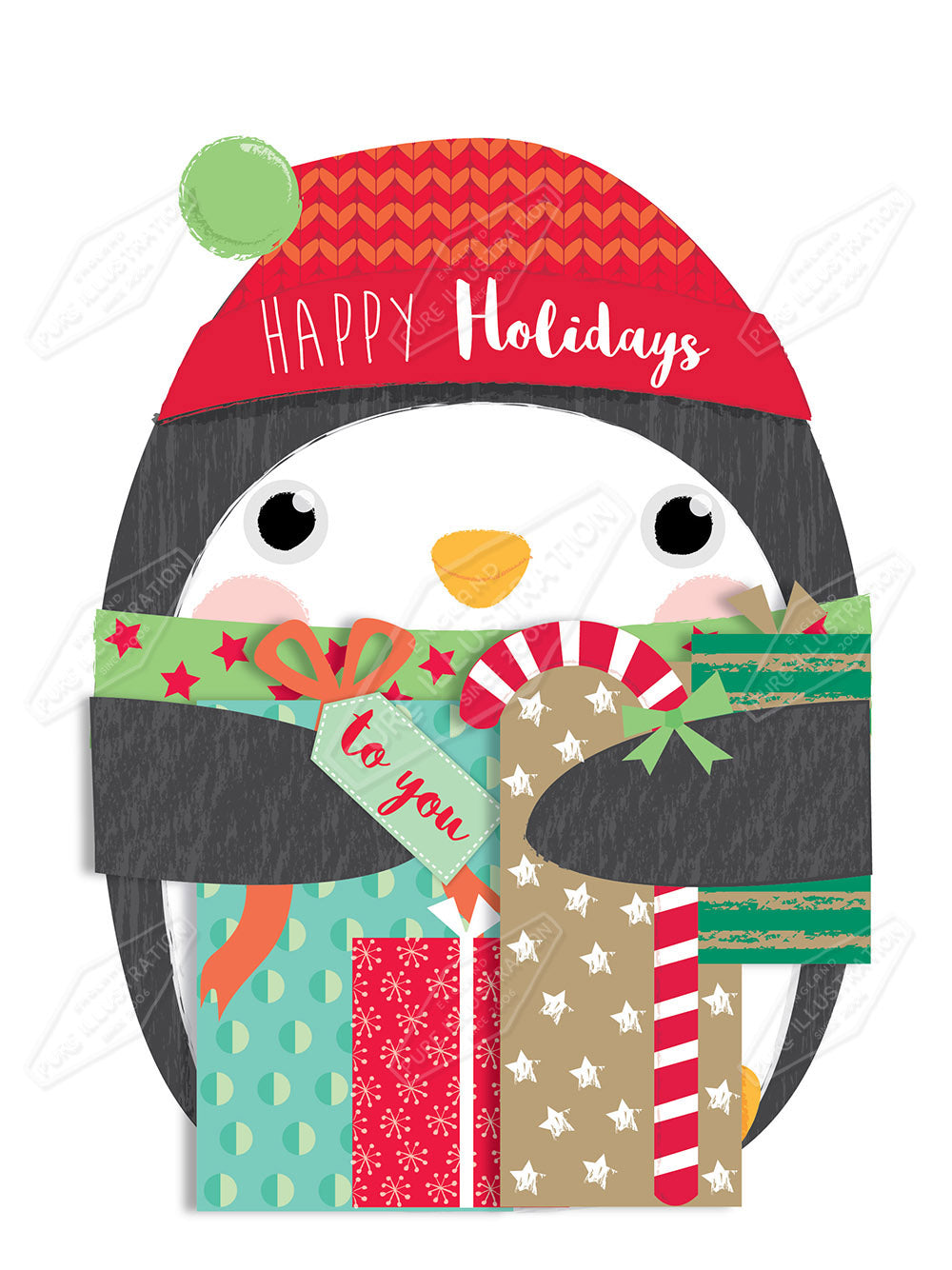 00032142AMC - Amanda McDonough is represented by Pure Art Licensing Agency - Christmas Greeting Card Design