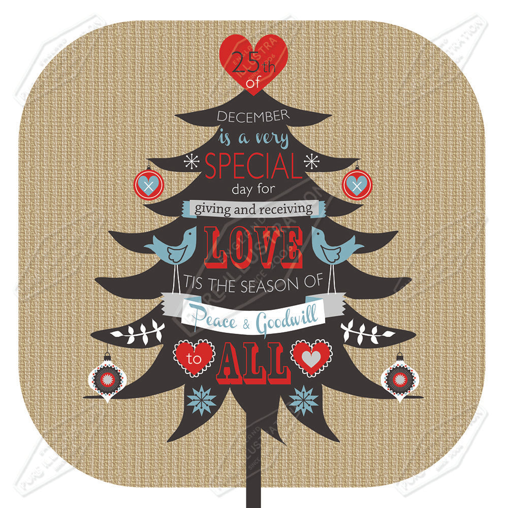 00032191KSP- Kerry Spurling is represented by Pure Art Licensing Agency - Christmas Greeting Card Design