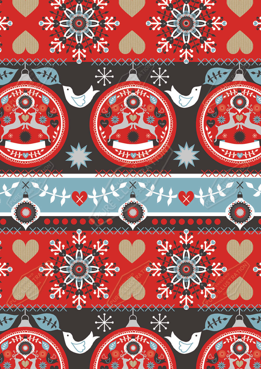 00032192KSP- Kerry Spurling is represented by Pure Art Licensing Agency - Christmas Pattern Design