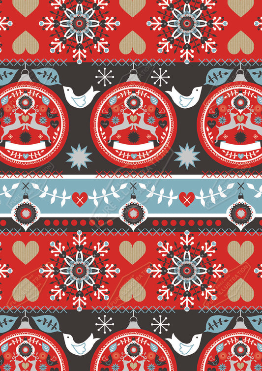 00032192KSP- Kerry Spurling is represented by Pure Art Licensing Agency - Christmas Pattern Design