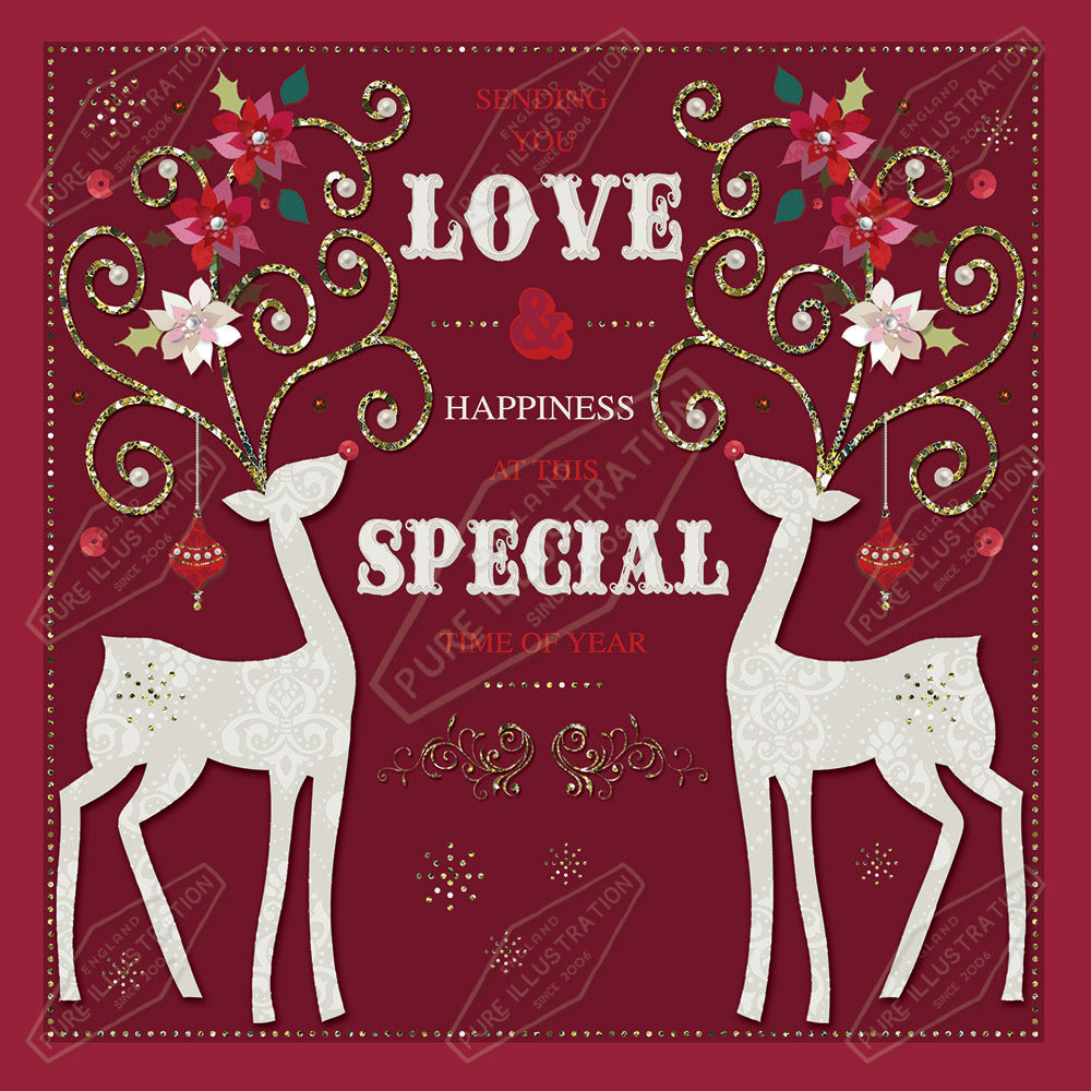 00032201KSP- Kerry Spurling is represented by Pure Art Licensing Agency - Christmas Greeting Card Design