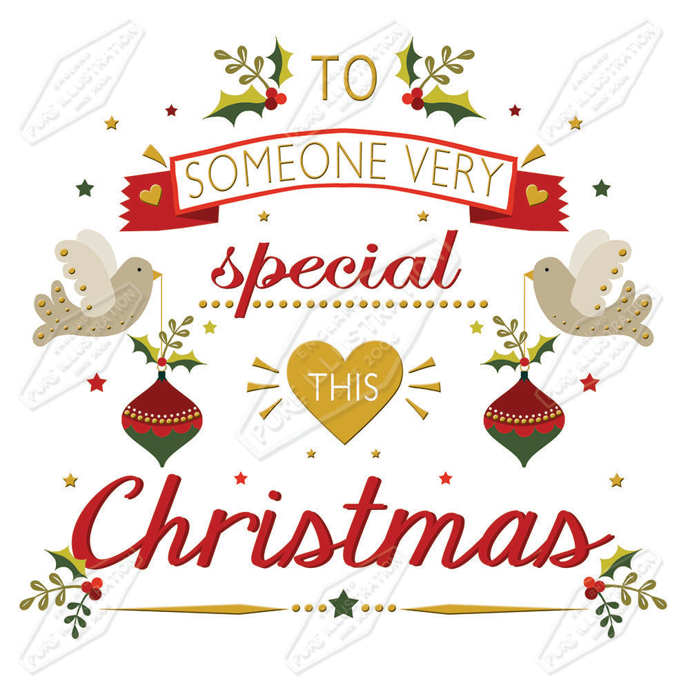 00032202KSP- Kerry Spurling is represented by Pure Art Licensing Agency - Christmas Greeting Card Design