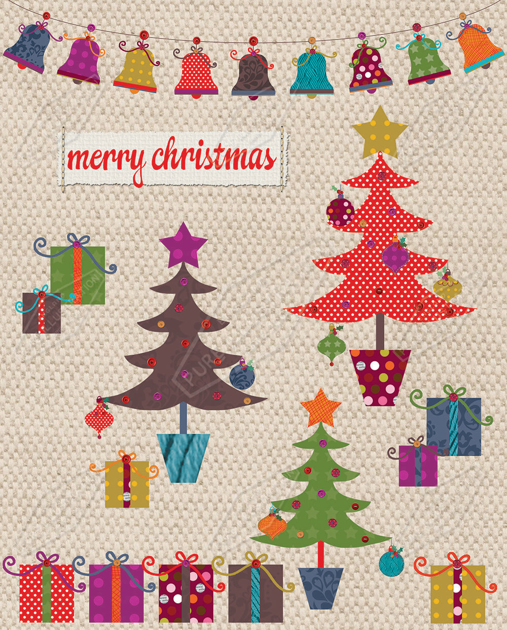 00032210KSP- Kerry Spurling is represented by Pure Art Licensing Agency - Christmas Greeting Card Design