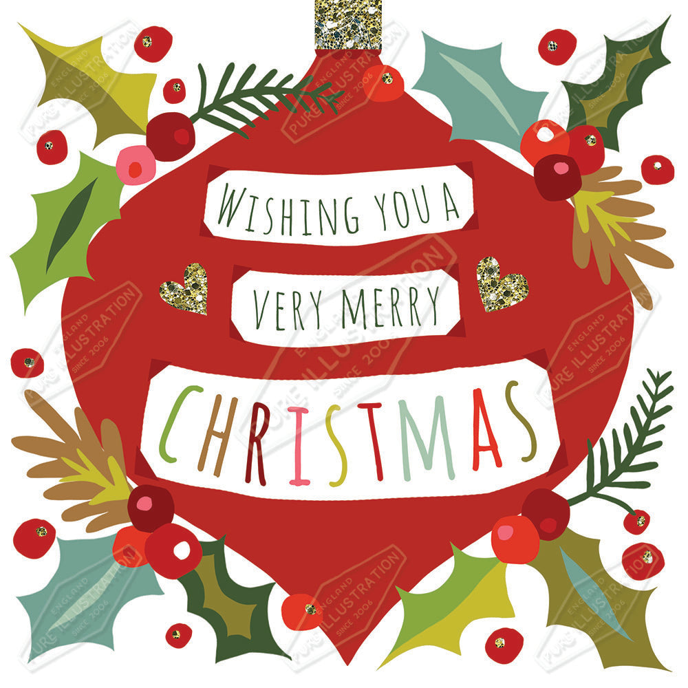 00032224KSP- Kerry Spurling is represented by Pure Art Licensing Agency - Christmas Greeting Card Design
