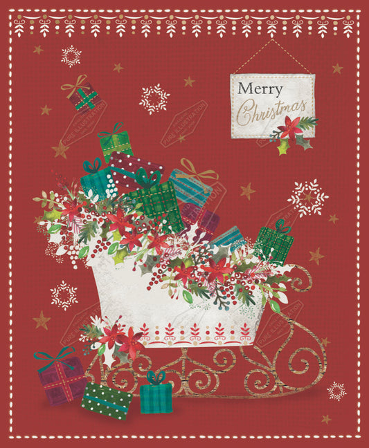 00032244KSP- Kerry Spurling is represented by Pure Art Licensing Agency - Christmas Greeting Card Design