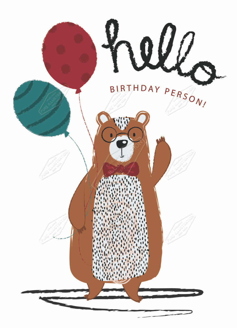 00032248KSP- Kerry Spurling is represented by Pure Art Licensing Agency - Birthday Greeting Card Design