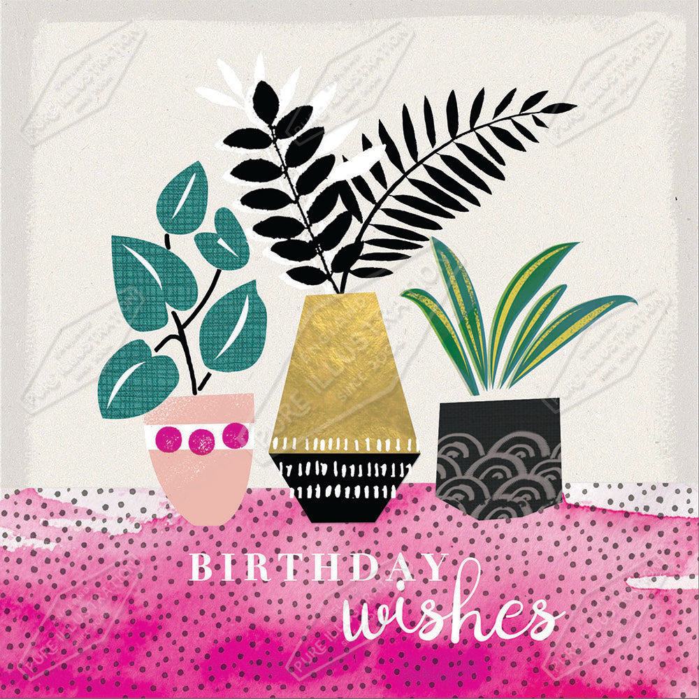00032307SLA- Sarah Lake is represented by Pure Art Licensing Agency - Birthday Greeting Card Design
