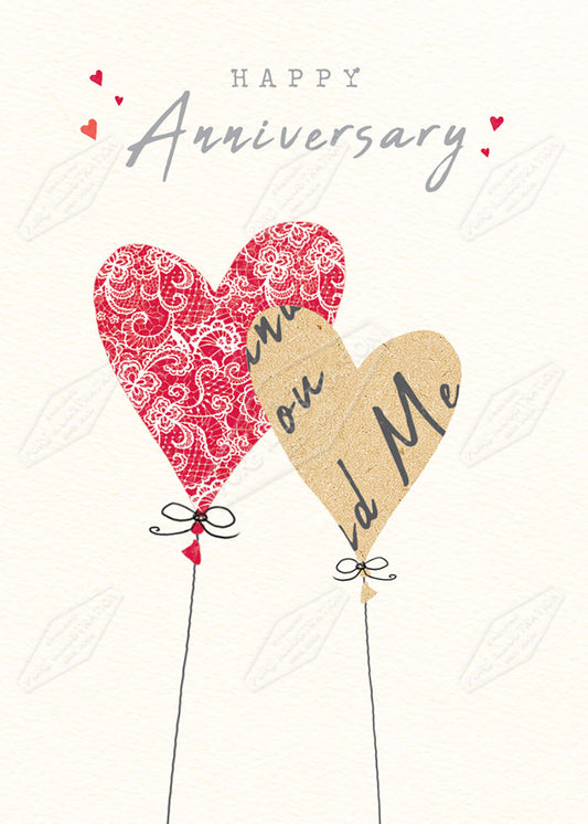 Anniversary Greeting Card Design by Cory Reid for Pure Art Licensing Agency & Surface Design Studio