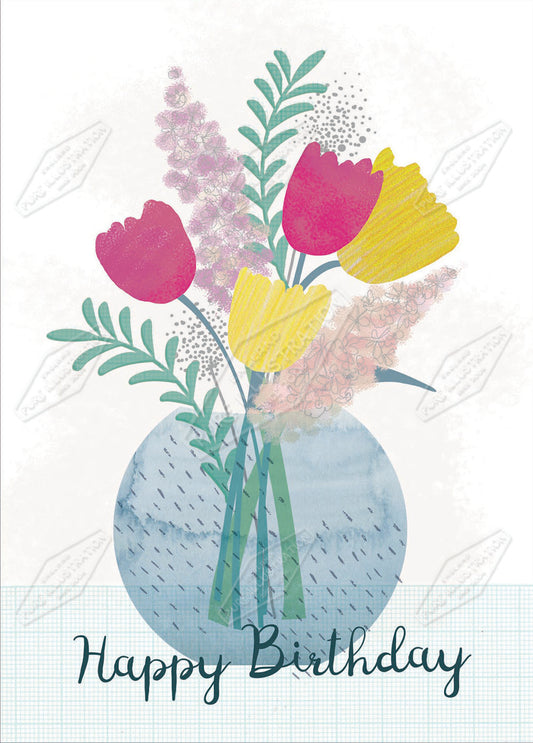 00032400SLA- Sarah Lake is represented by Pure Art Licensing Agency - Birthday Greeting Card Design