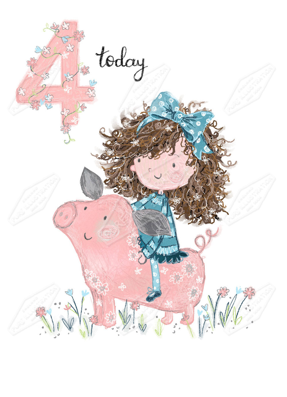 00032424KSP- Kerry Spurling is represented by Pure Art Licensing Agency - Birthday Greeting Card Design