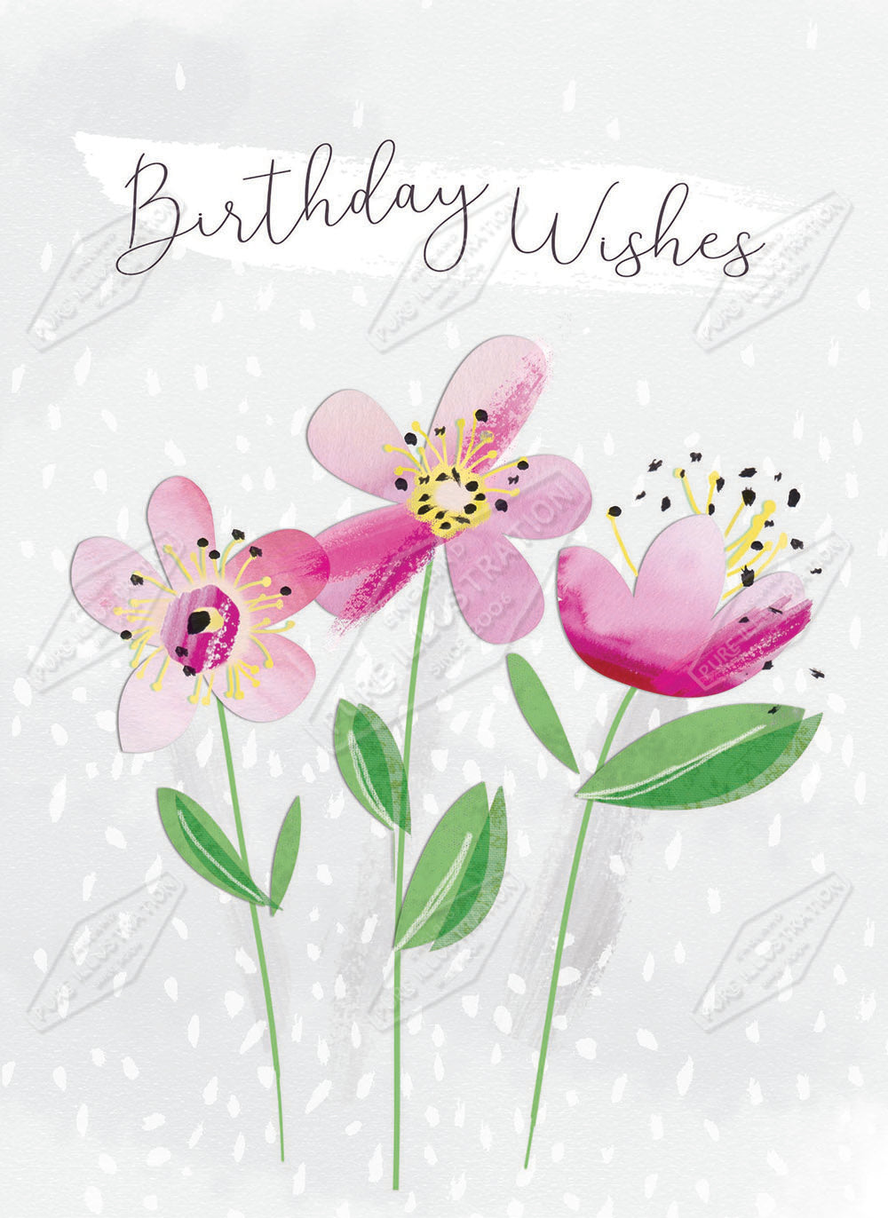 00032475SLA- Sarah Lake is represented by Pure Art Licensing Agency - Birthday Greeting Card Design