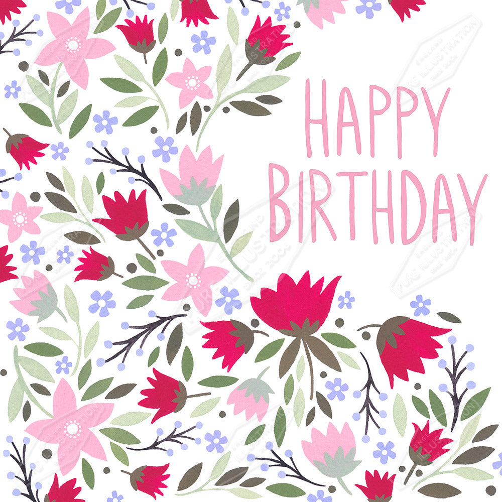 00032479SSN- Sian Summerhayes is represented by Pure Art Licensing Agency - Birthday Greeting Card Design